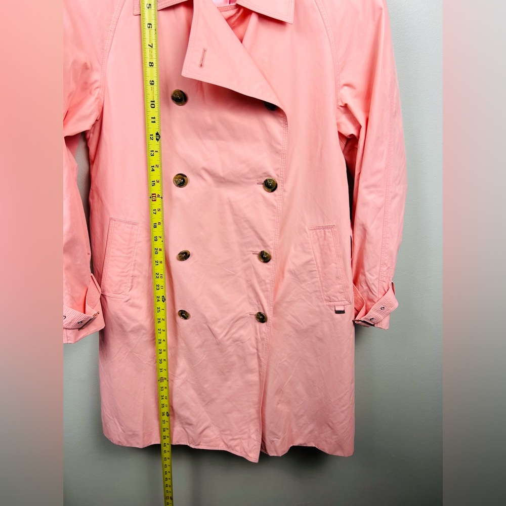 Anne Klein Bubblegum Belted Pink Trench Coat – Size 8 - Picture 7 of 15